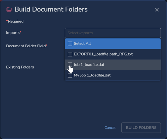 214 - 04 - Build Doc Folders - Select Imports